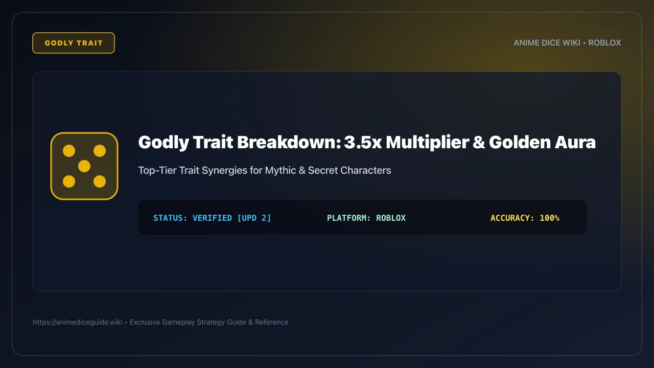 Godly trait active on mythic character in Anime Dice